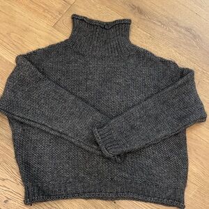 Anthropologie Gray Turtleneck Sweater